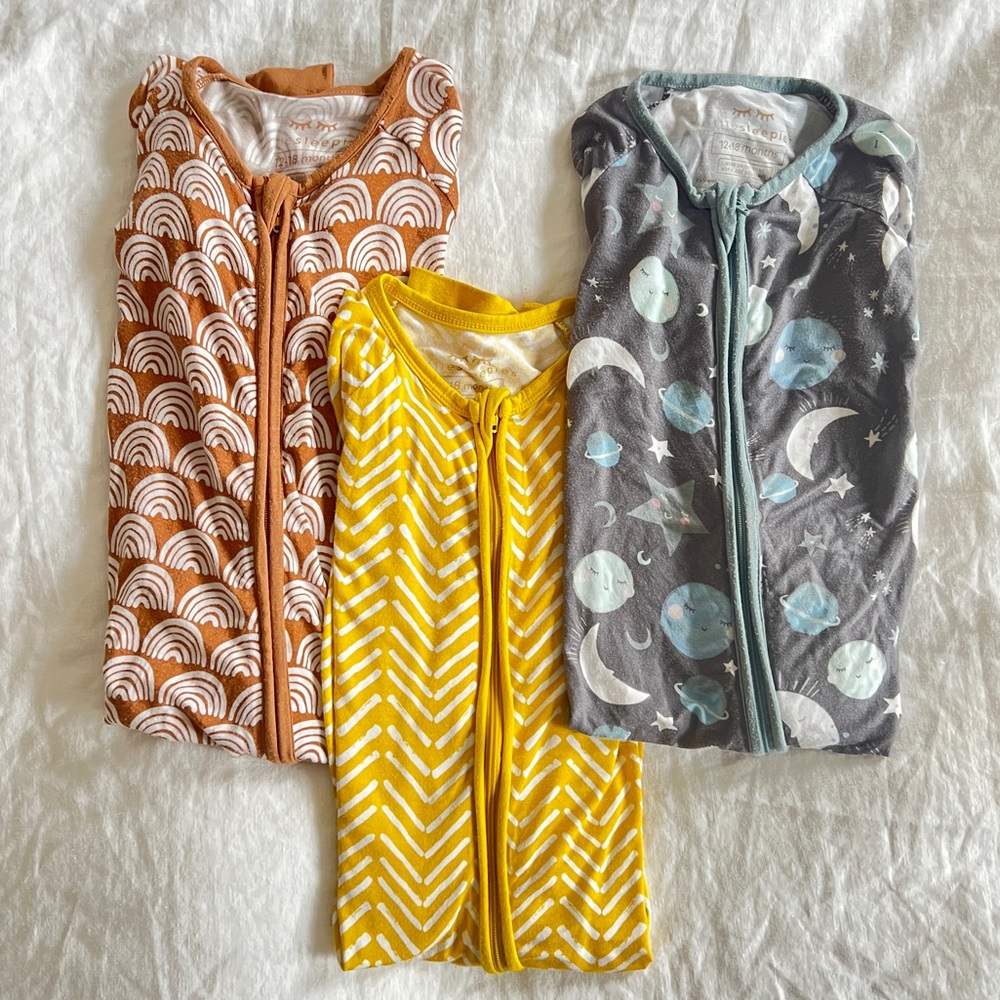 Little Sleepies Zippy Sleeper Pajamas (3 pairs)